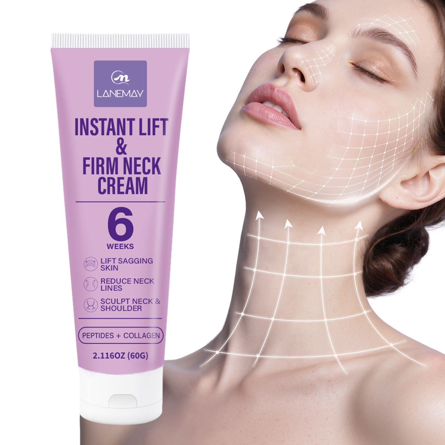 Peptide Neck Cream - Krim Pengencang Leher Instan dengan Peptida,