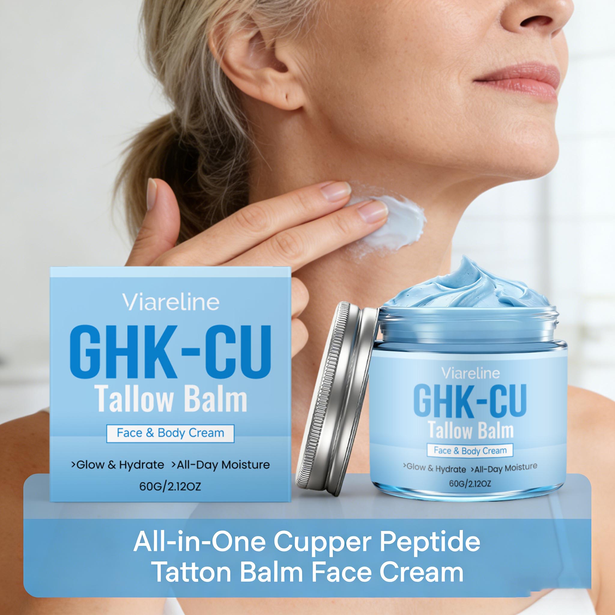 Peptide Neck Cream - GHK-Cu Copper Peptide Tallow Balm Krim