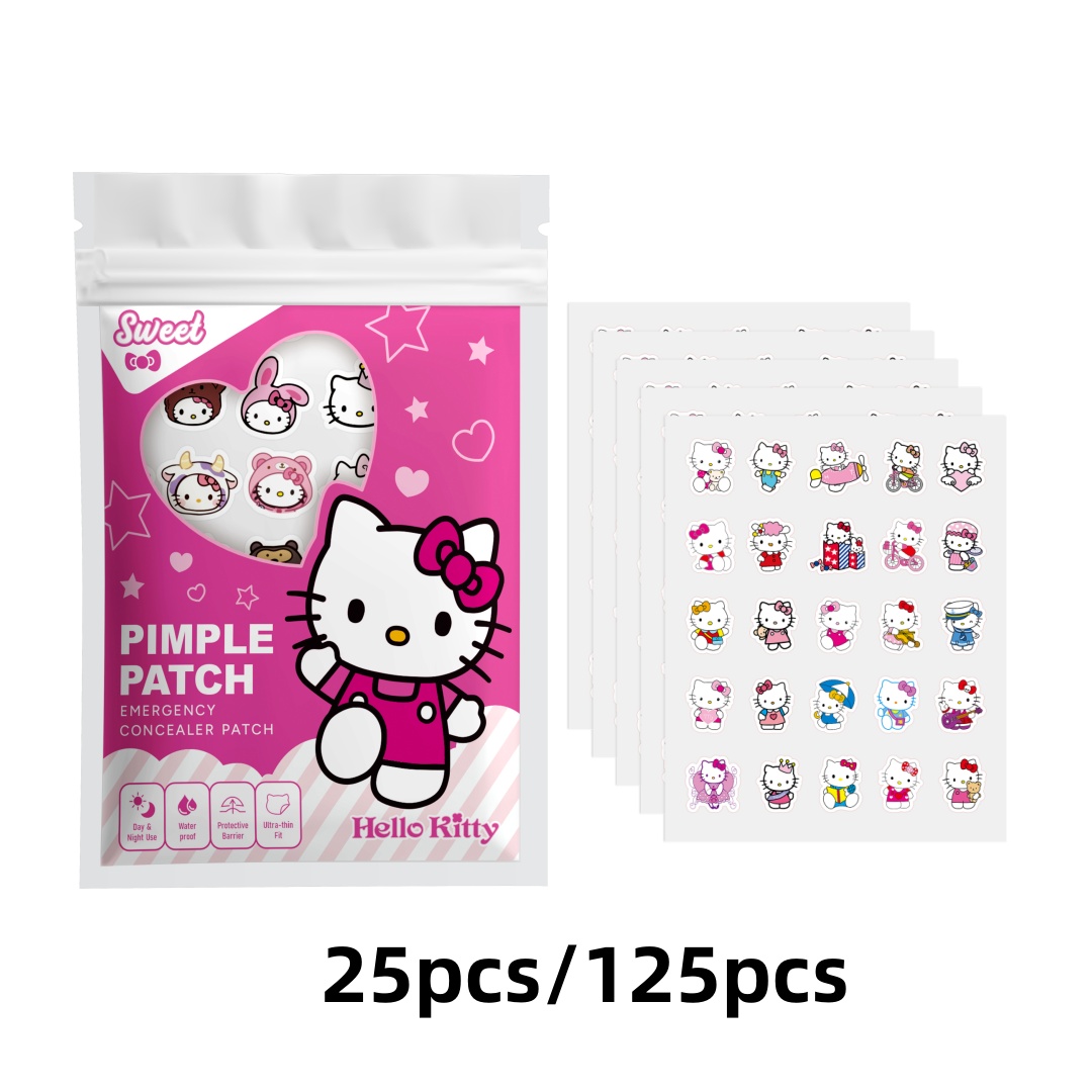 Hydrocolloid Acne Patch - 25/125PCS Stiker Jerawat Hello Kitty, Plester