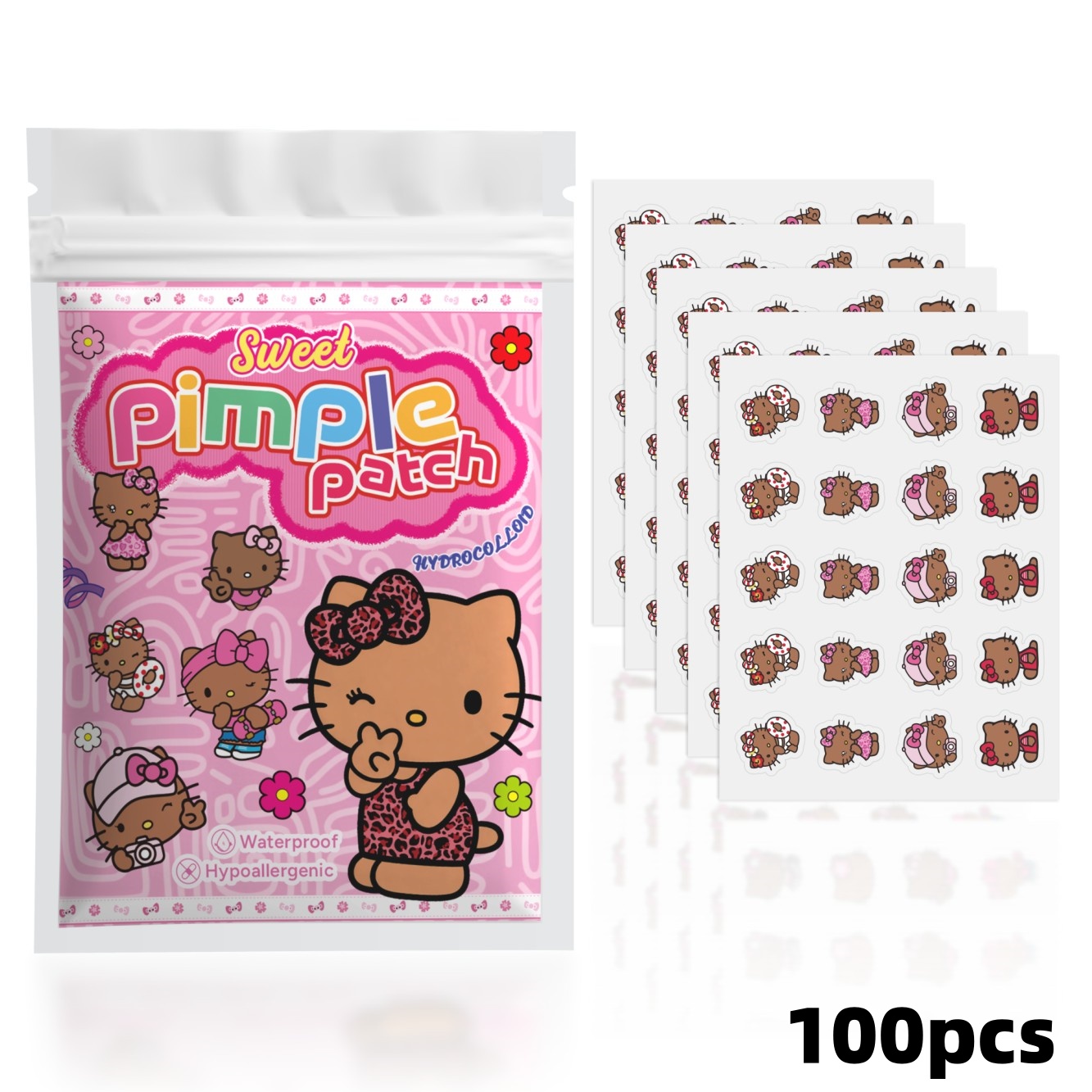 100PCS Hello Kitty Acne Patche - Hydrocolloid Acne Patch ulasan dan harga