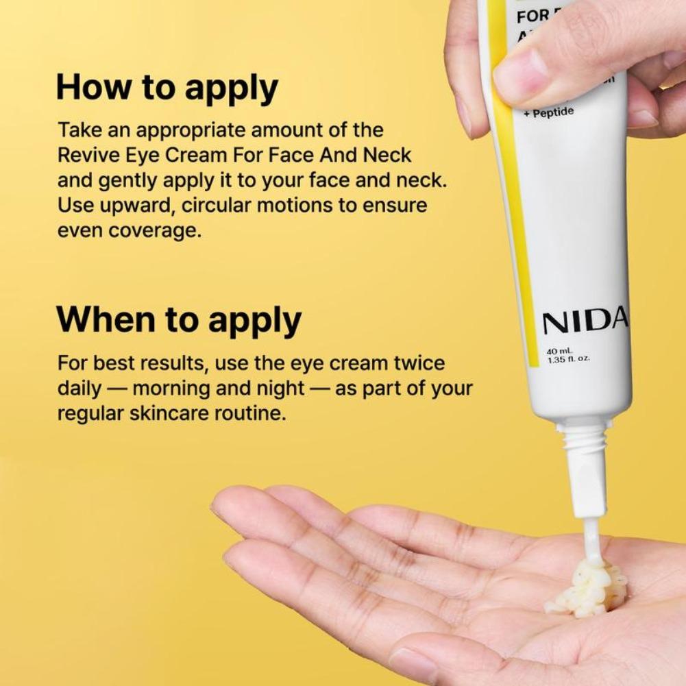 40ml NIDA Revive Krim Mata Unt - Peptide Neck Cream ulasan dan harga