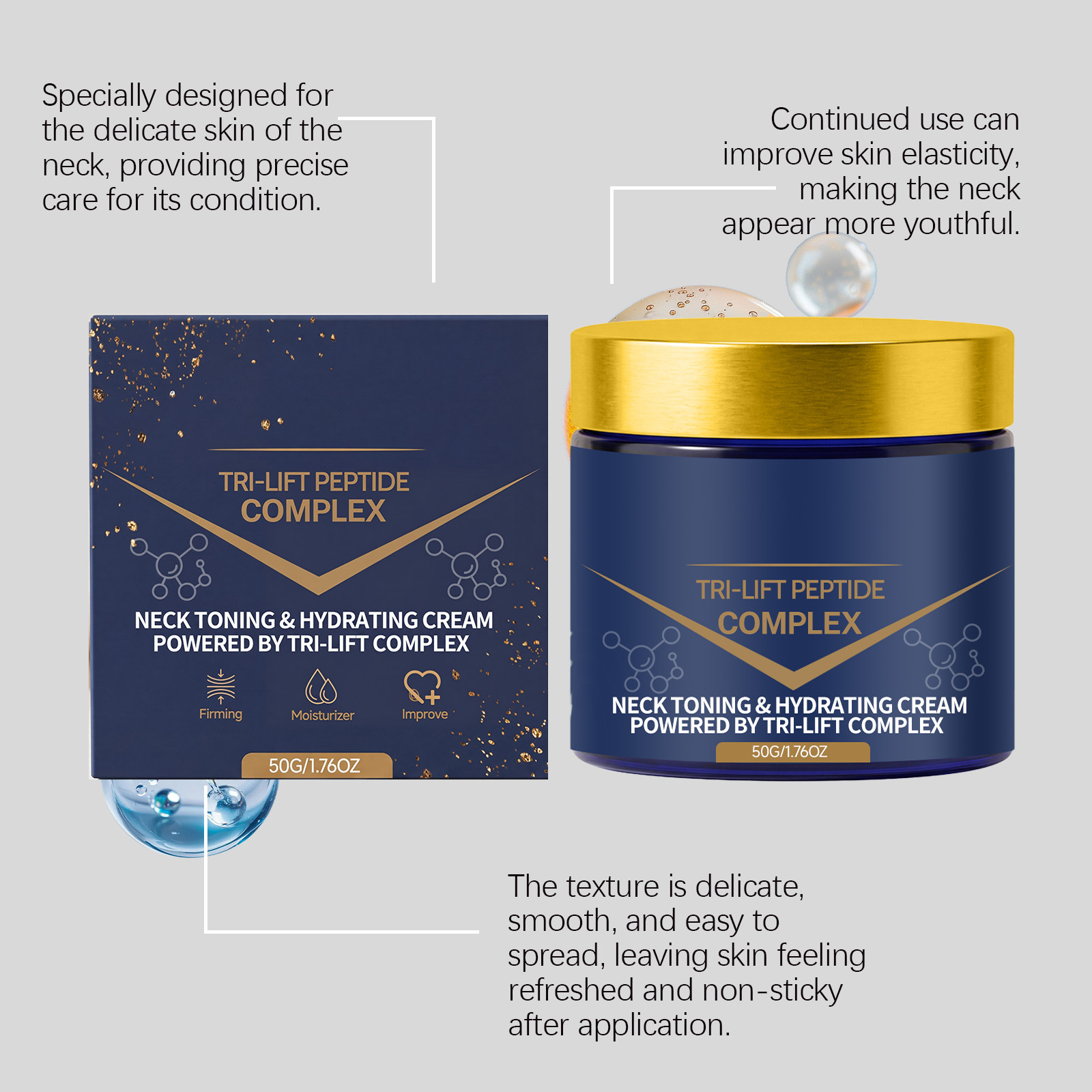 Krim Pengencang Leher Peptida  - Peptide Neck Cream ulasan dan harga