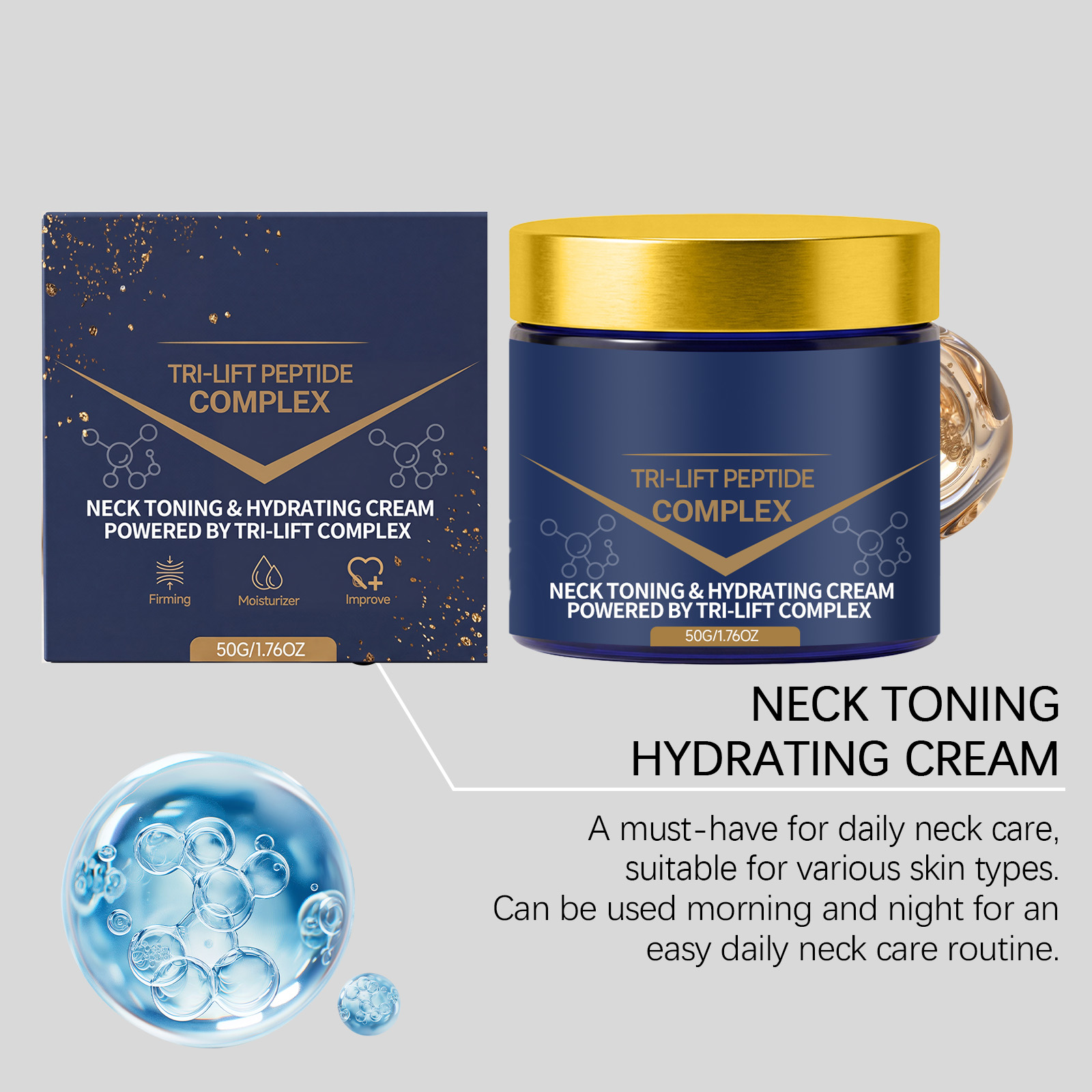 Krim Pengencang Leher Peptida  - Peptide Neck Cream ulasan dan harga